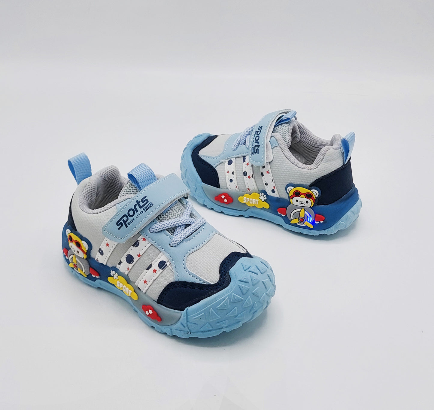 Lights in Sole Cute Design Sneakers for Kids - BTM04 (Blue)