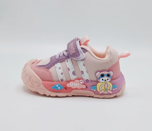 Lights in Sole Cute Design Sneakers for Kids - BTM04 (Pink)