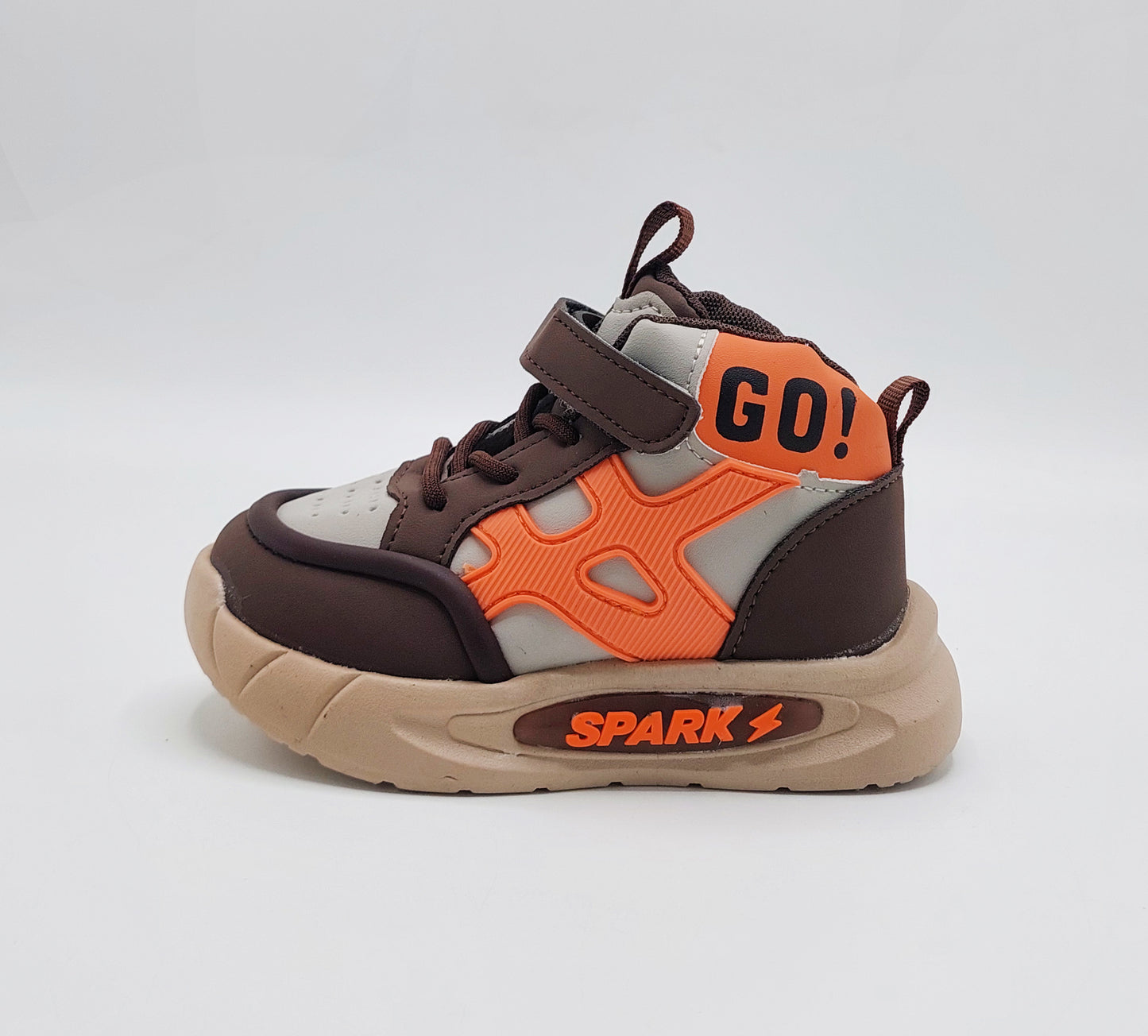 Light Sole Trendy Look Sneakers for Kids - HLB01 (Brown)