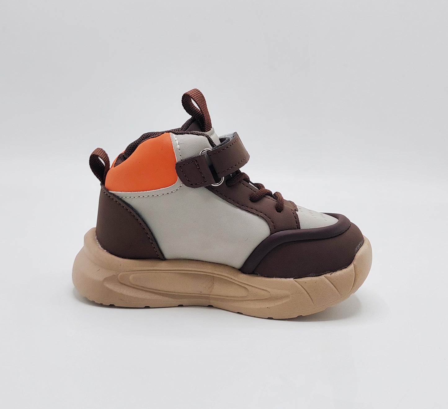 Light Sole Trendy Look Sneakers for Kids - HLB01 (Brown)