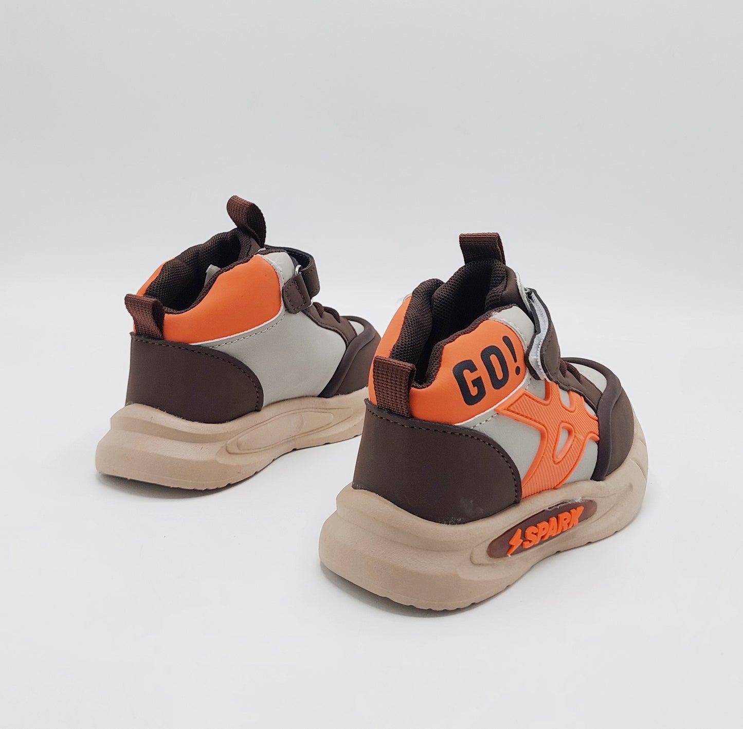 Light Sole Trendy Look Sneakers for Kids - HLB01 (Brown)