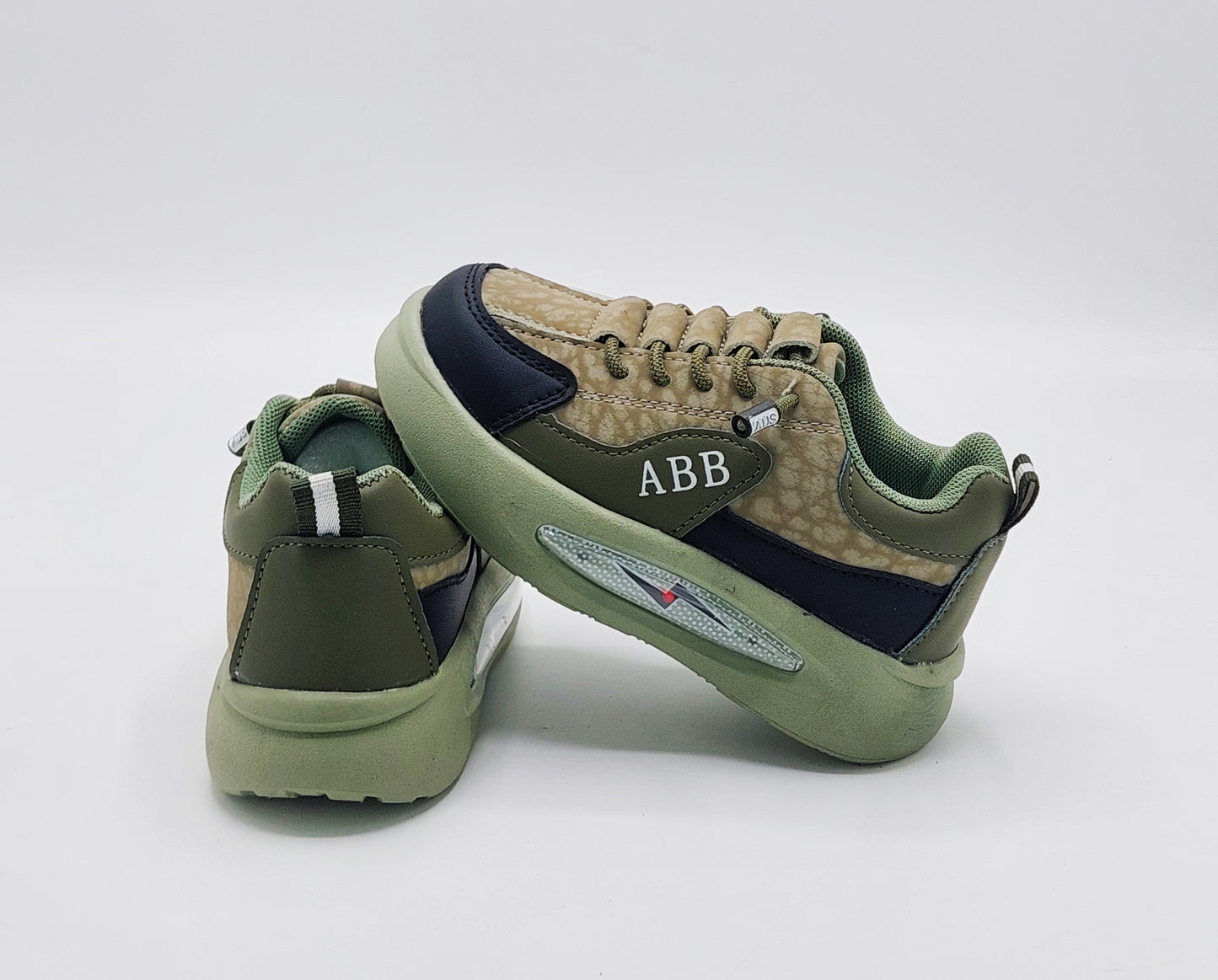 Lights in Sole New Trendy Design Sneakers for Kids - ABB512 (Green)