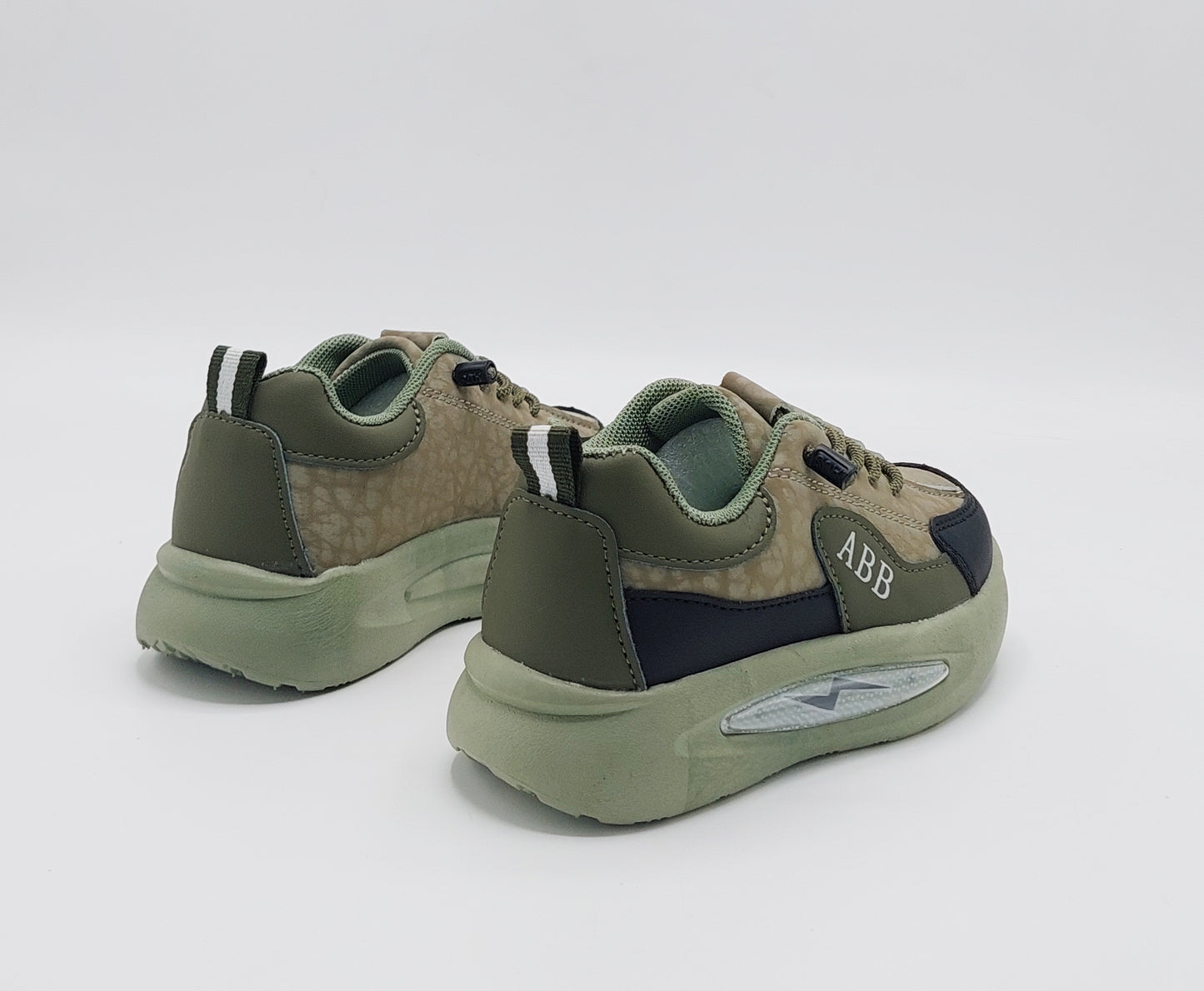 Lights in Sole New Trendy Design Sneakers for Kids - ABB512 (Green)