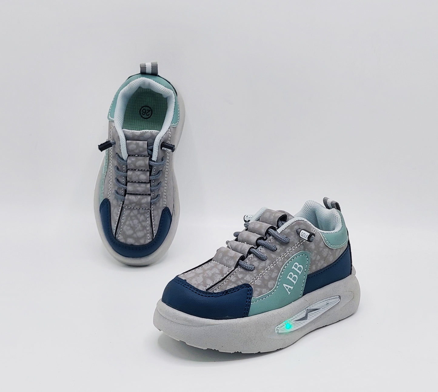 Lights in Sole New Trendy Design Sneakers for Kids - ABB512 (Gray)