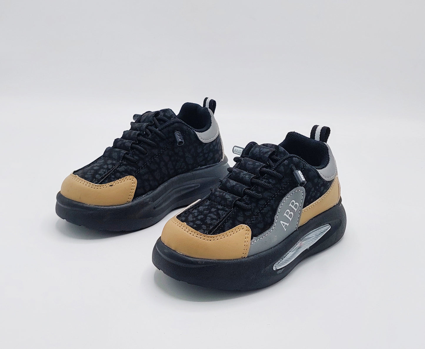 Lights in Sole New Trendy Design Sneakers for Kids - ABB512 (Black)