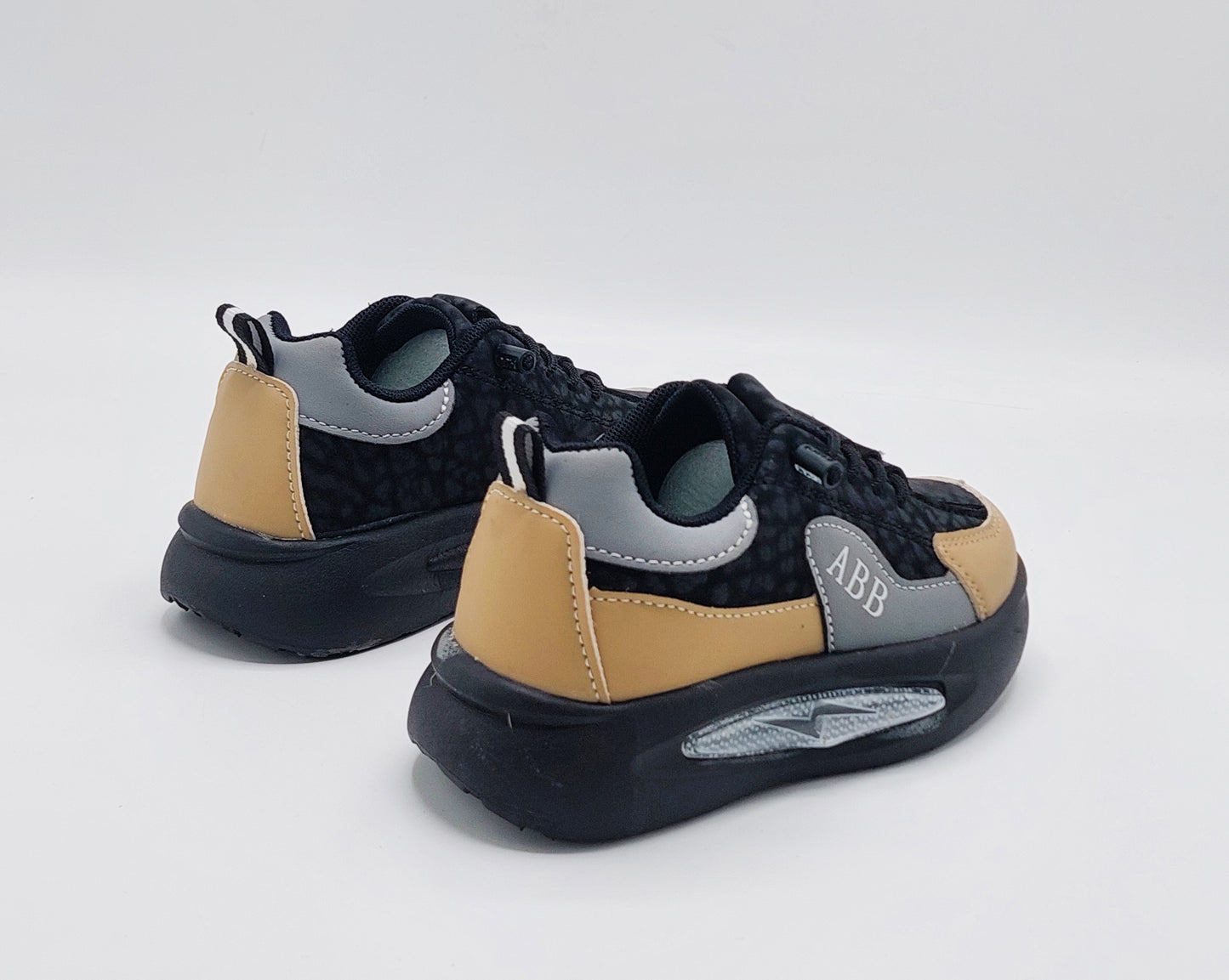 Lights in Sole New Trendy Design Sneakers for Kids - ABB512 (Black)