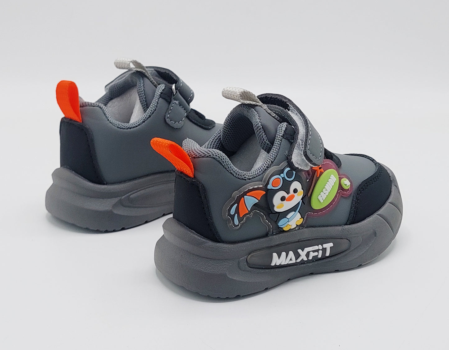 Lights in Sole Cute Design Shoes For Kids - SR552 (Black)