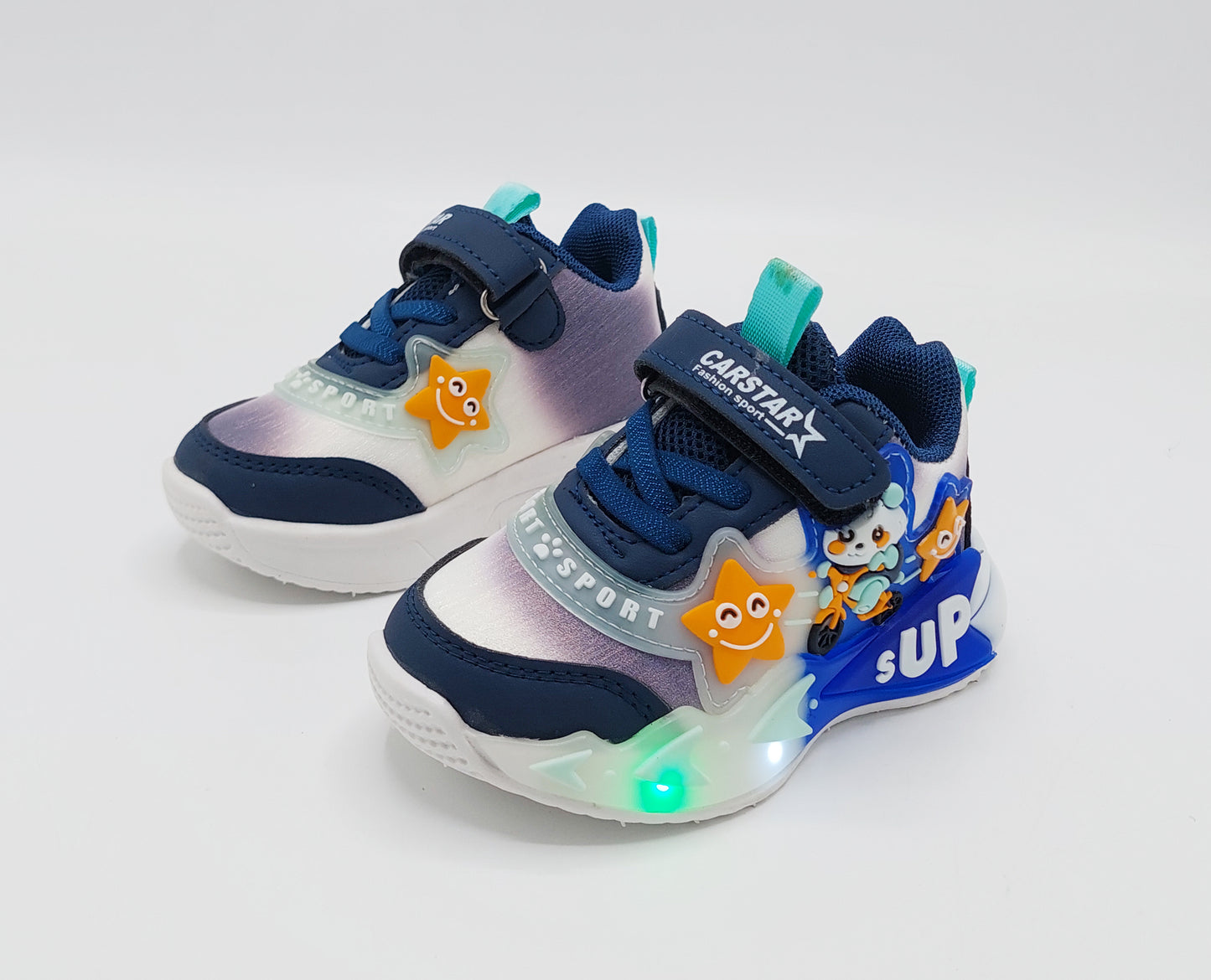 Lights In Sole Cute Design Shoes for Kids - SB14 (Blue)