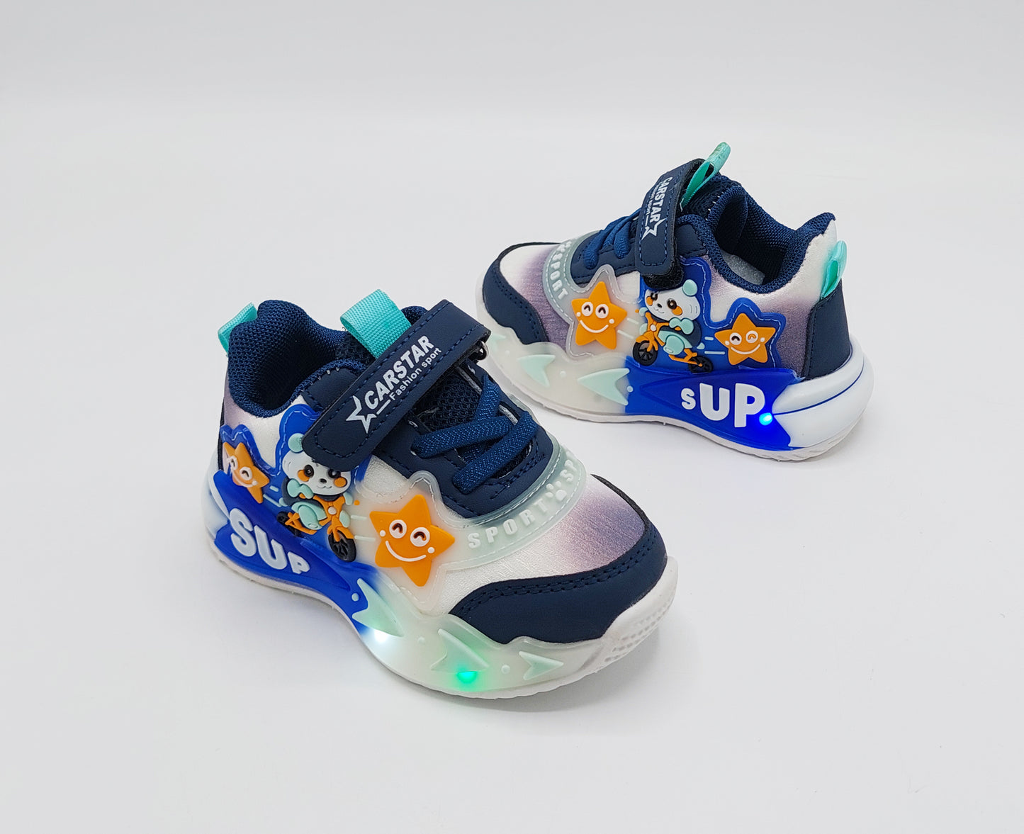 Lights In Sole Cute Design Shoes for Kids - SB14 (Blue)