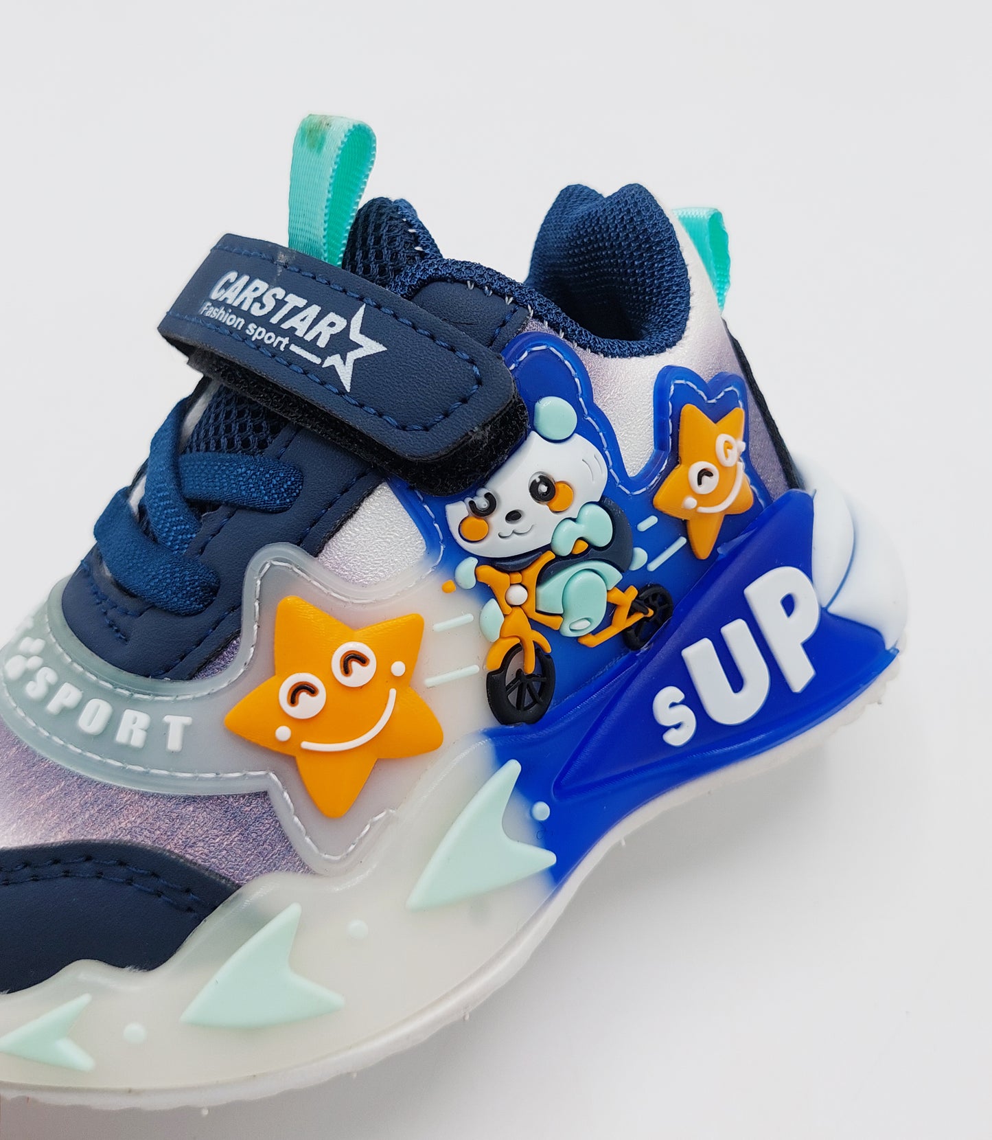 Lights In Sole Cute Design Shoes for Kids - SB14 (Blue)
