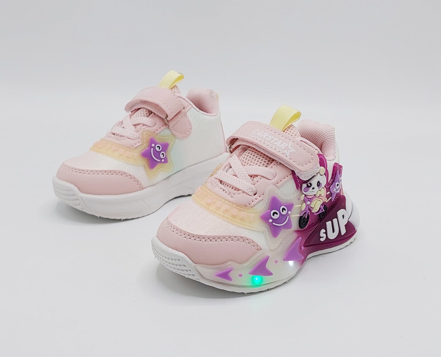 Lights In Sole Cute Design Shoes for Kids - SB14 (Pink)