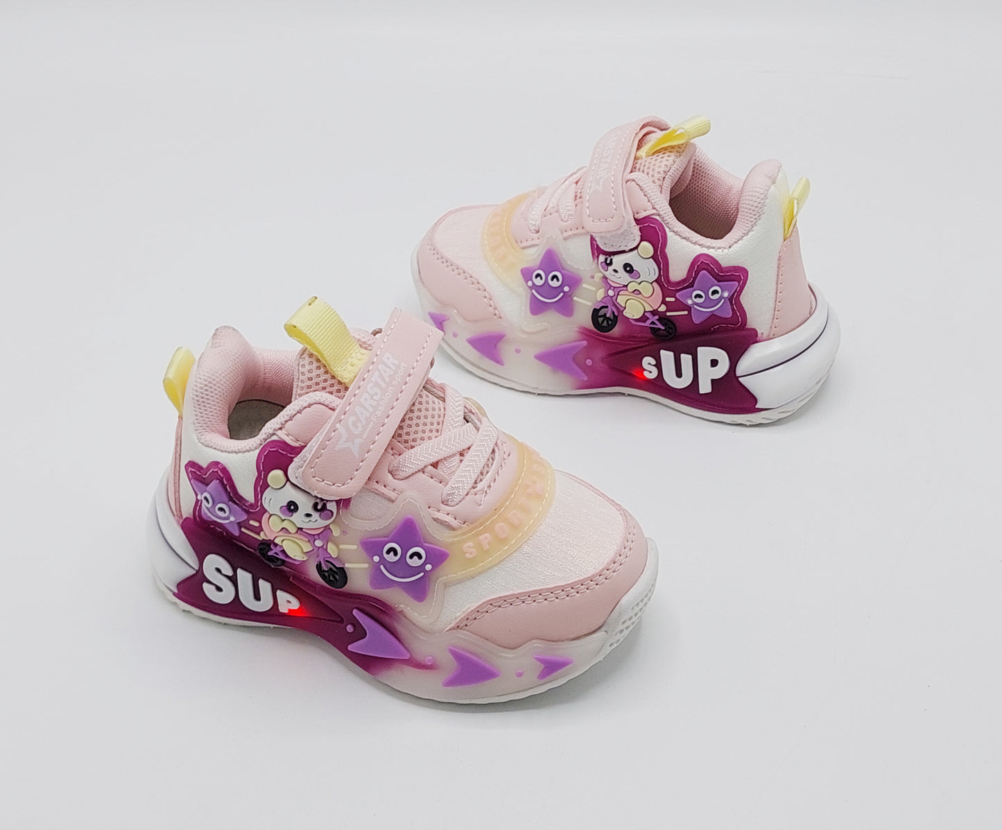Lights In Sole Cute Design Shoes for Kids - SB14 (Pink)