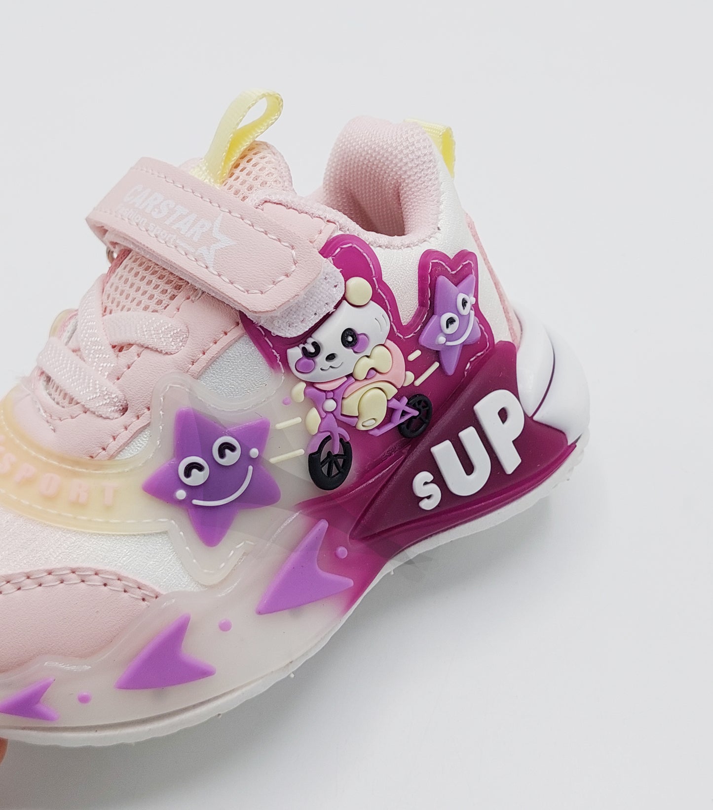Lights In Sole Cute Design Shoes for Kids - SB14 (Pink)