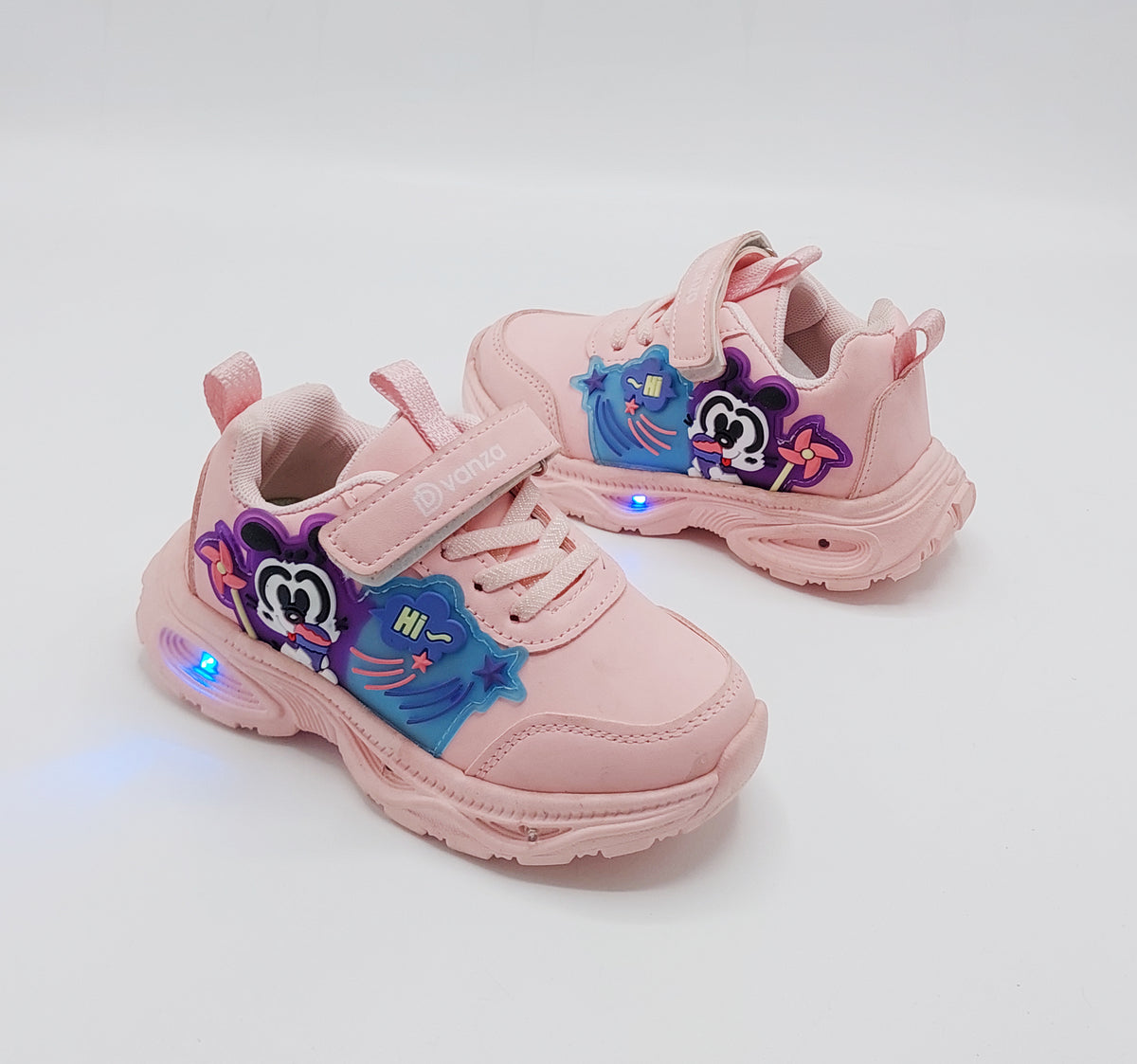 Lights in Sole Mickey theme Shoes for Kids - DVM1 (Pink)