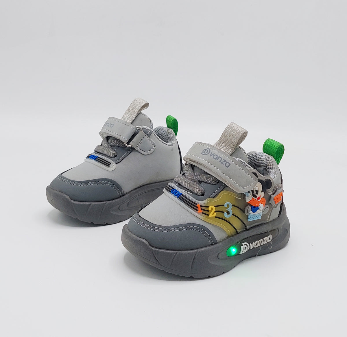 Lights in Sole Mickey theme Shoes for Kids - DVM2 (Gray)