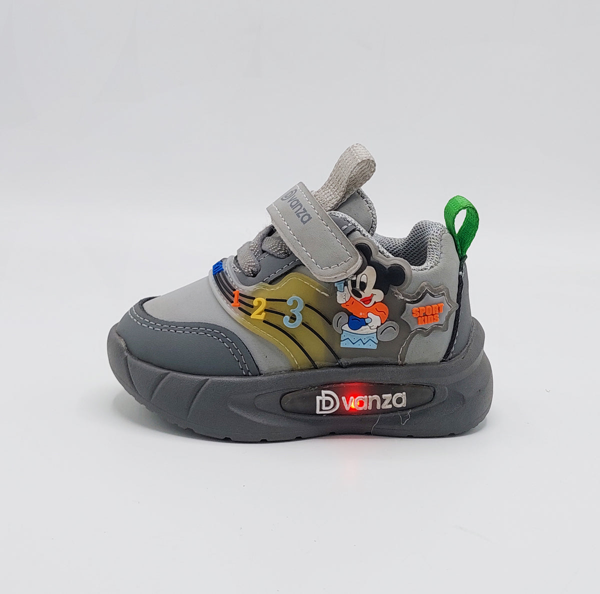 Lights in Sole Mickey theme Shoes for Kids - DVM2 (Gray)
