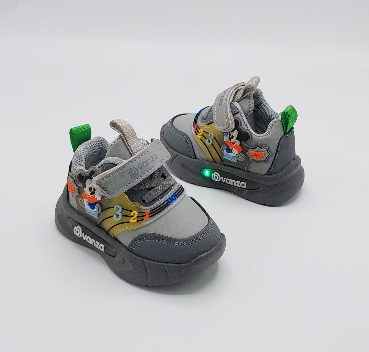 Lights in Sole Mickey theme Shoes for Kids - DVM2 (Gray)