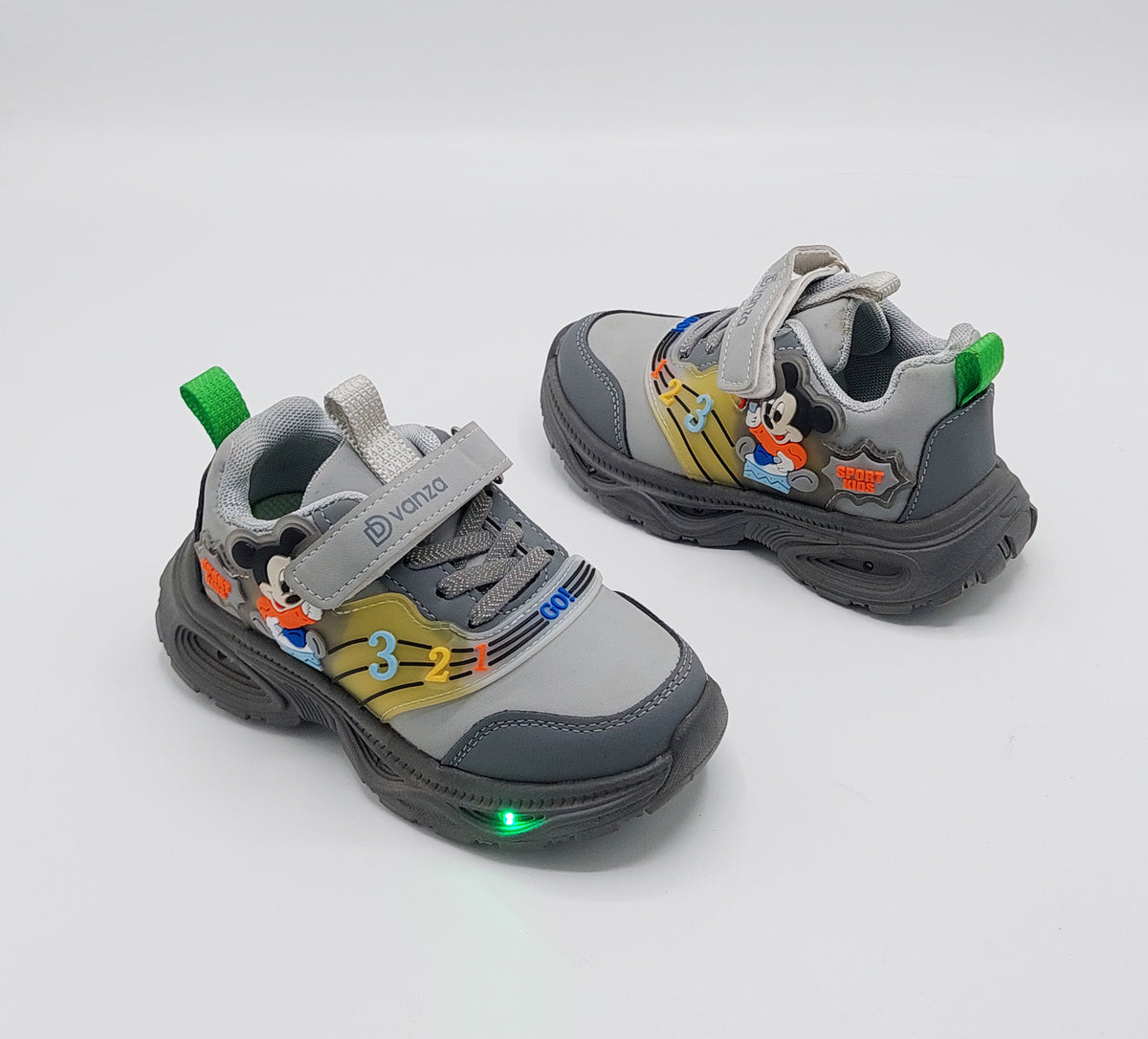 Lights in Sole Mickey theme Shoes for Kids - DVM2 (Gray)