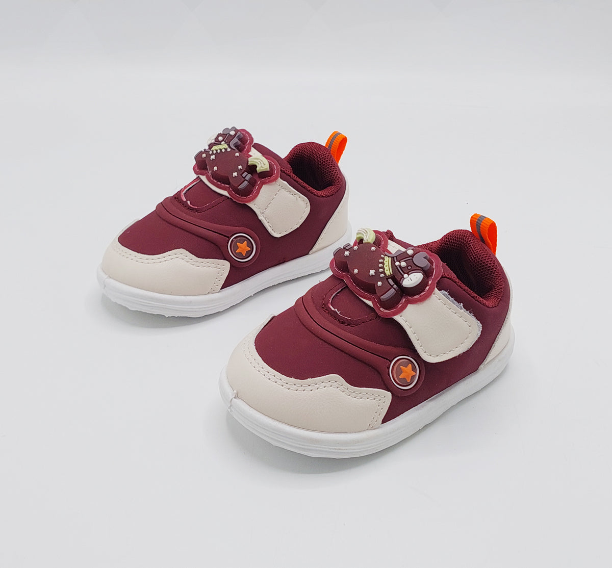 Touch Lights Soft Sole Shoes For Kids - BB1 (Maroon)