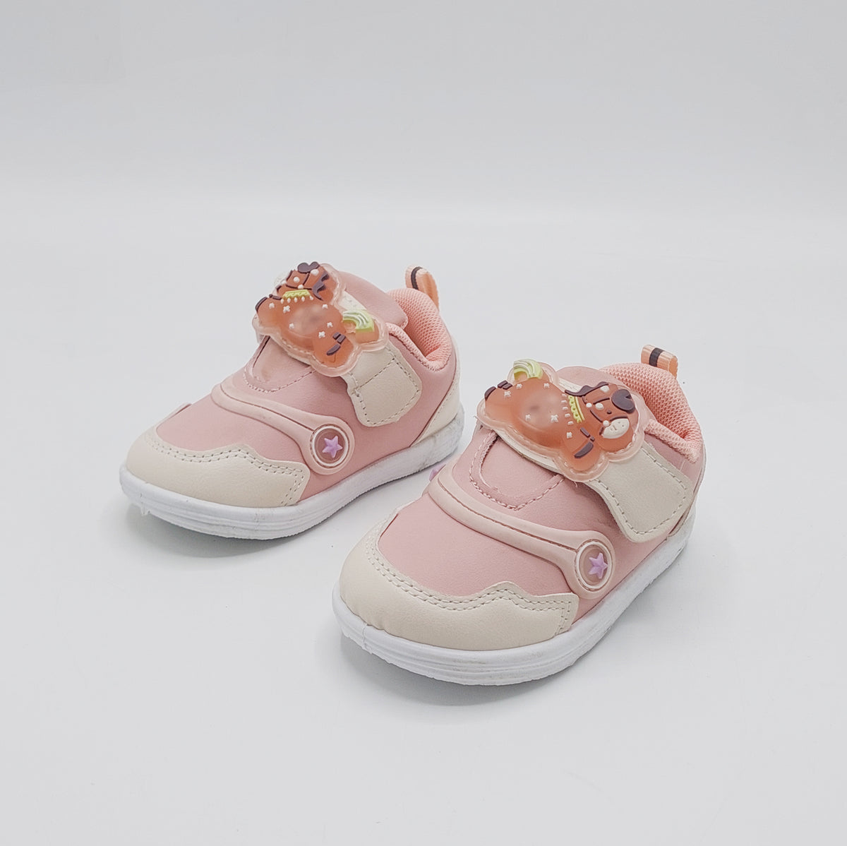 Touch Lights Soft Sole Shoes For Kids - BB1 (Pink)