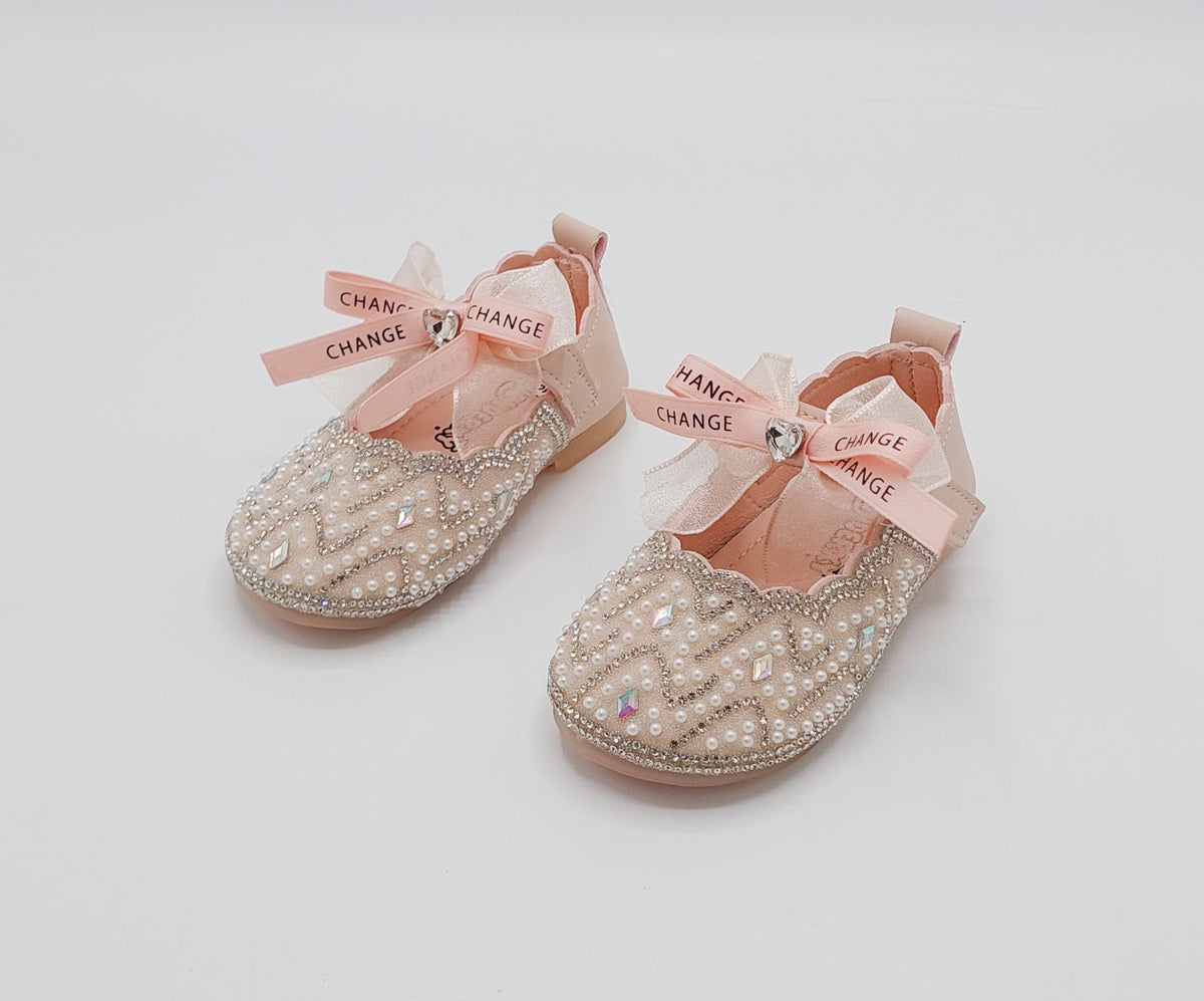 Beautiful Design Fancy Pumps for Kids - TZ301 (Pink)