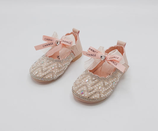 Beautiful Design Fancy Pumps for Kids - TZ301 (Pink)