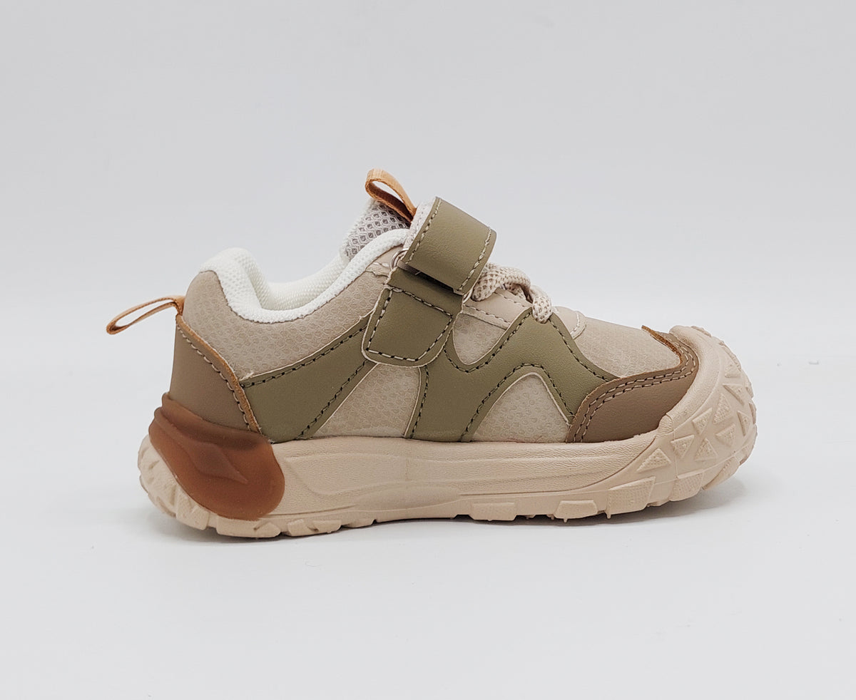 Lights in Sole Cute Design Sneakers for Kids - BG07 (Khaki)