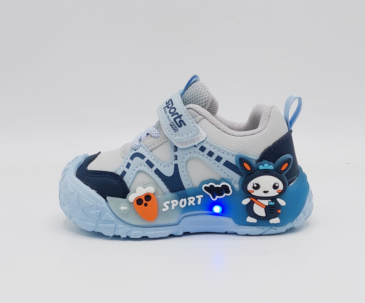 Lights in Sole Cute Design Sneakers for Kids - BG07 (Blue)