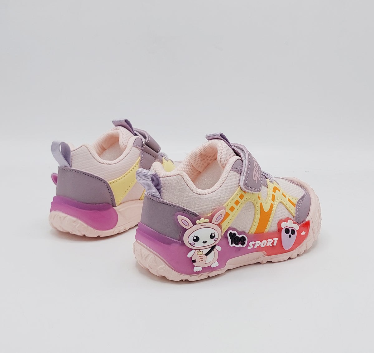 Lights in Sole Cute Design Sneakers for Kids - BG07 (Pink)