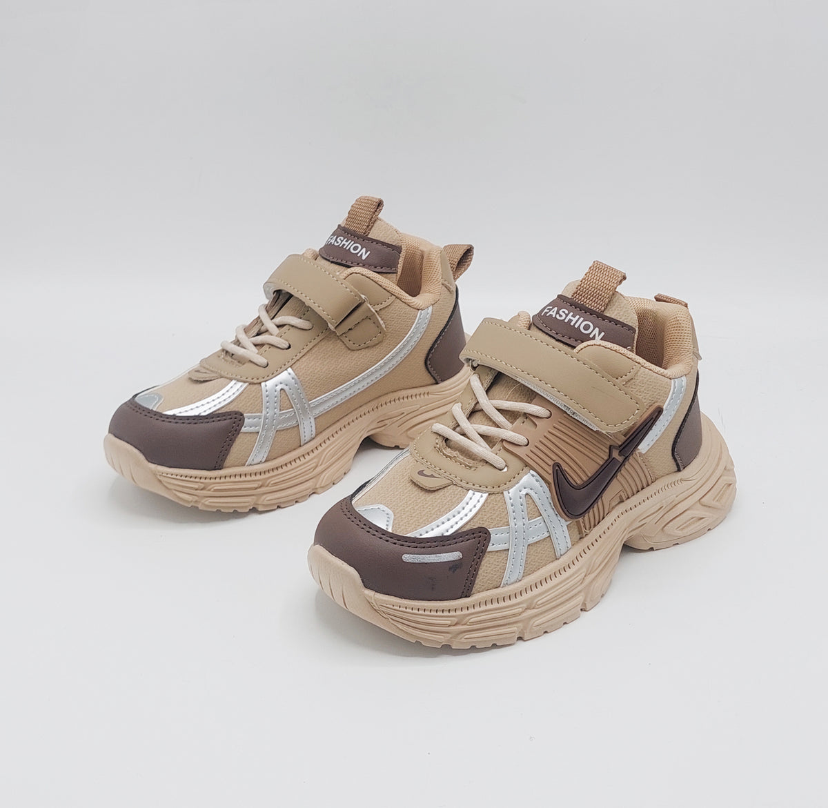 Premium Quality Trendy Look Sneakers for Kids - Y757 (Khaki)