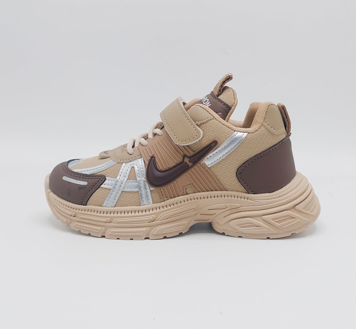 Premium Quality Trendy Look Sneakers for Kids - Y757 (Khaki)