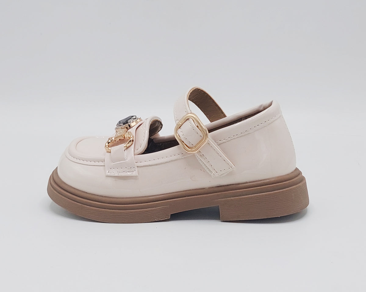 Beautiful Design Fancy Pumps for Kids - SUK5 (Beige)