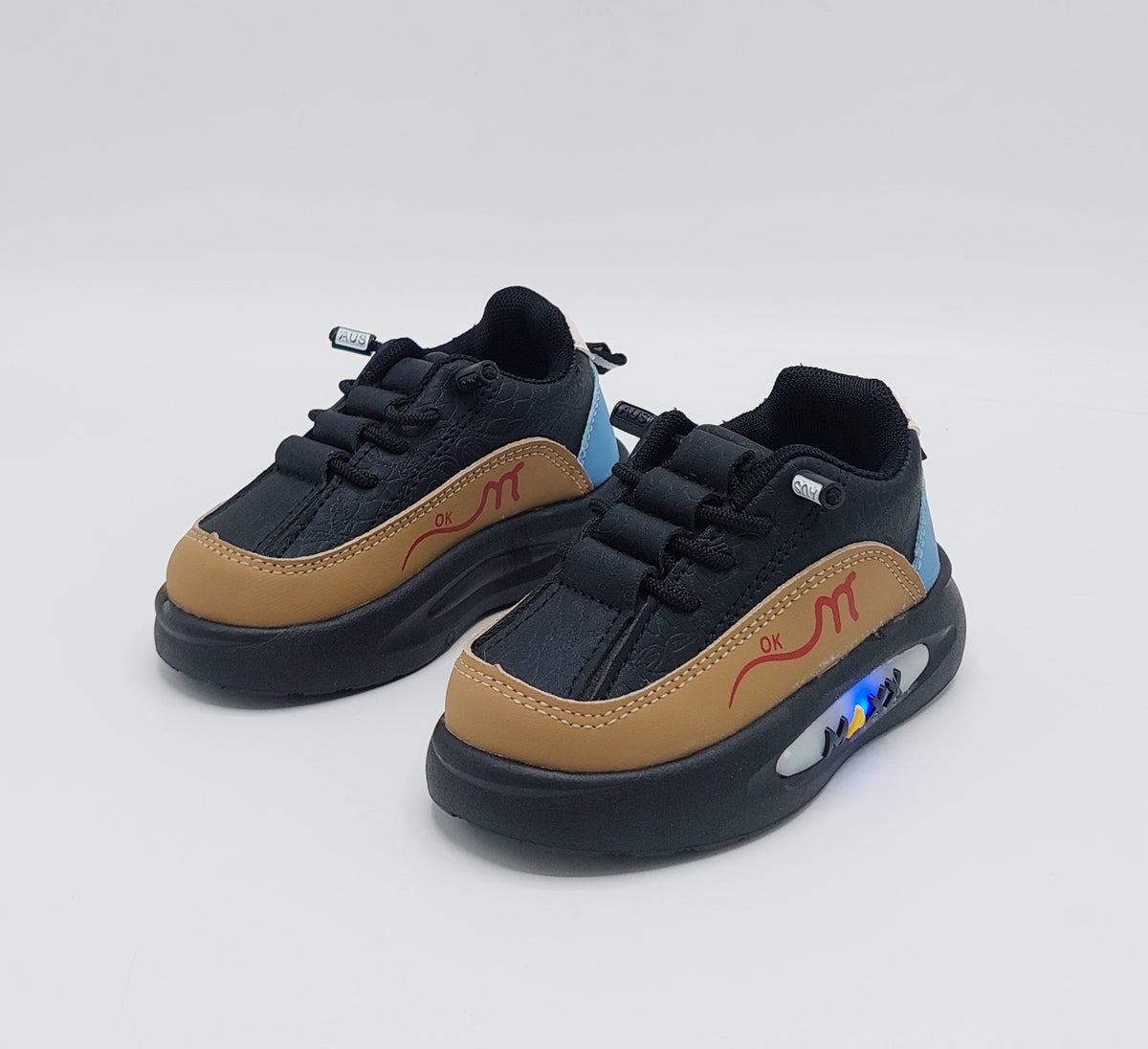 Lights in Sole New Trendy Look Shoes for Kids - MTL02 (Black)