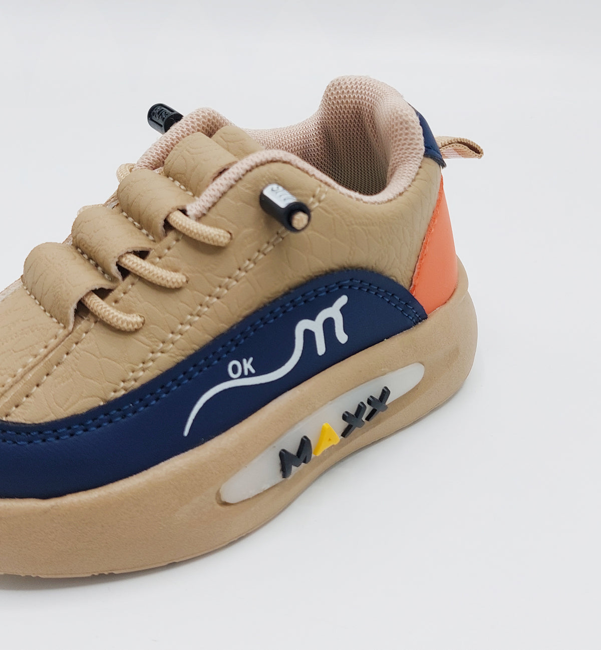 Lights in Sole New Trendy Look Shoes for Kids - MTL02 (Khaki)