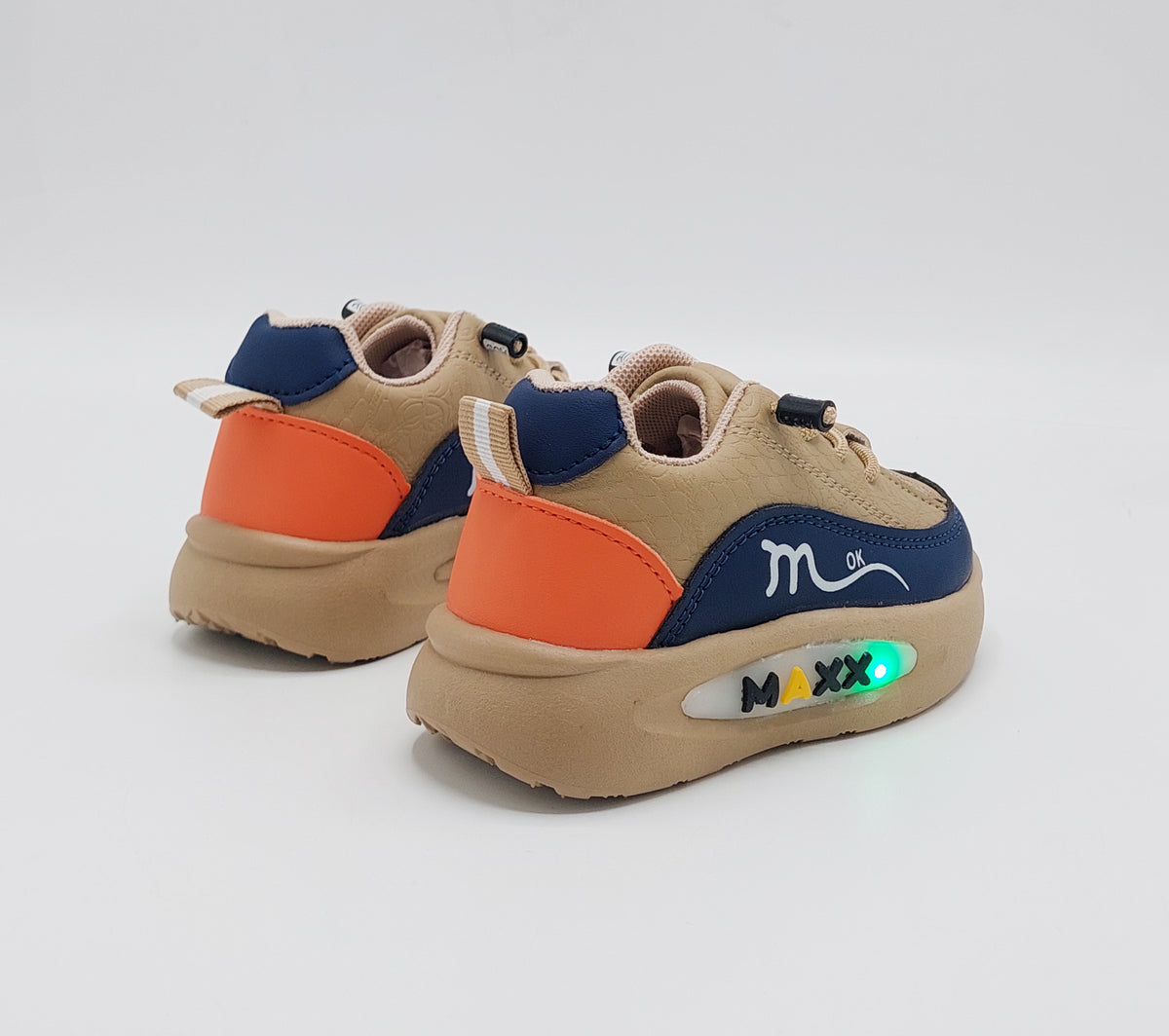 Lights in Sole New Trendy Look Shoes for Kids - MTL02 (Khaki)