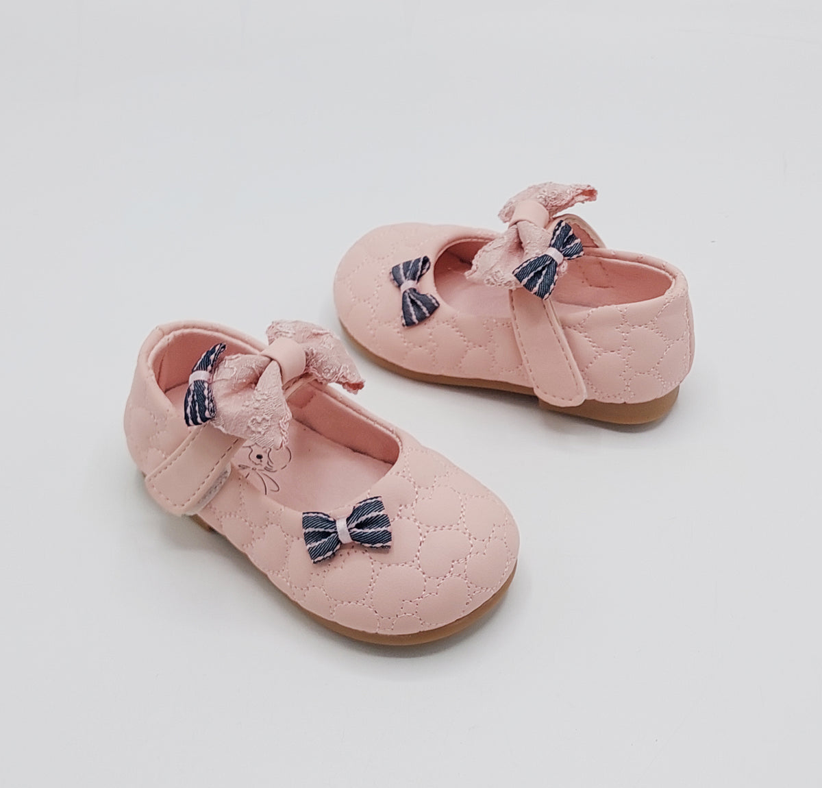 Girl's Beautiful Design Soft Sole Pumps for Kids - MYH717 (Pink)