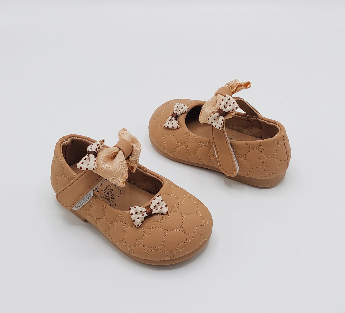 Girl's Beautiful Design Soft Sole Pumps for Kids - MYH717 (Brown)