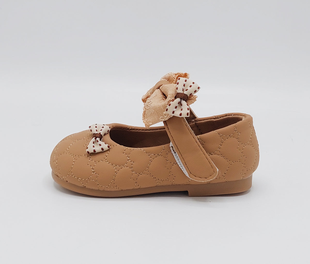 Girl's Beautiful Design Soft Sole Pumps for Kids - MYH717 (Brown)