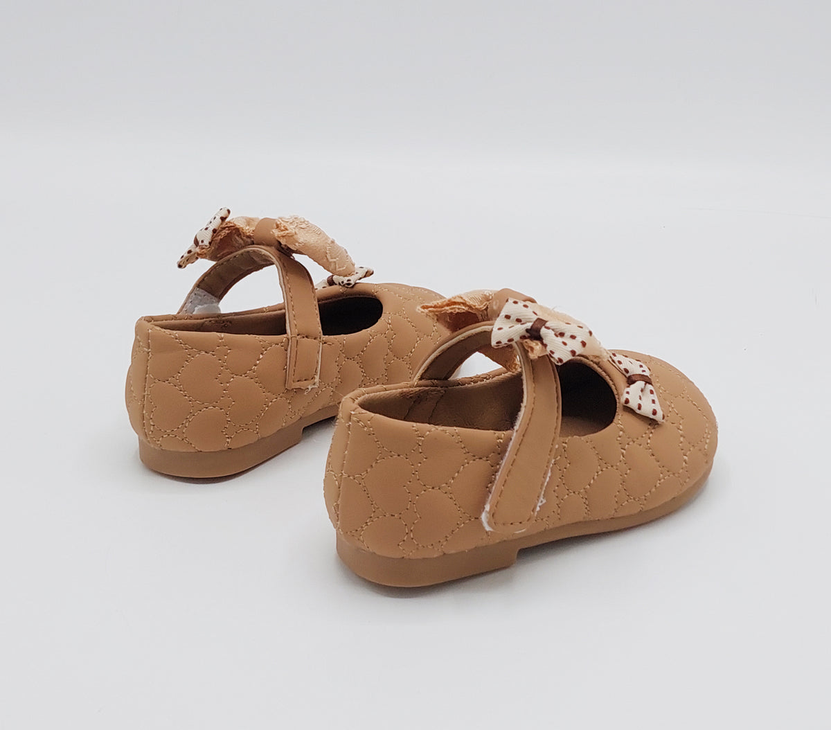 Girl's Beautiful Design Soft Sole Pumps for Kids - MYH717 (Brown)