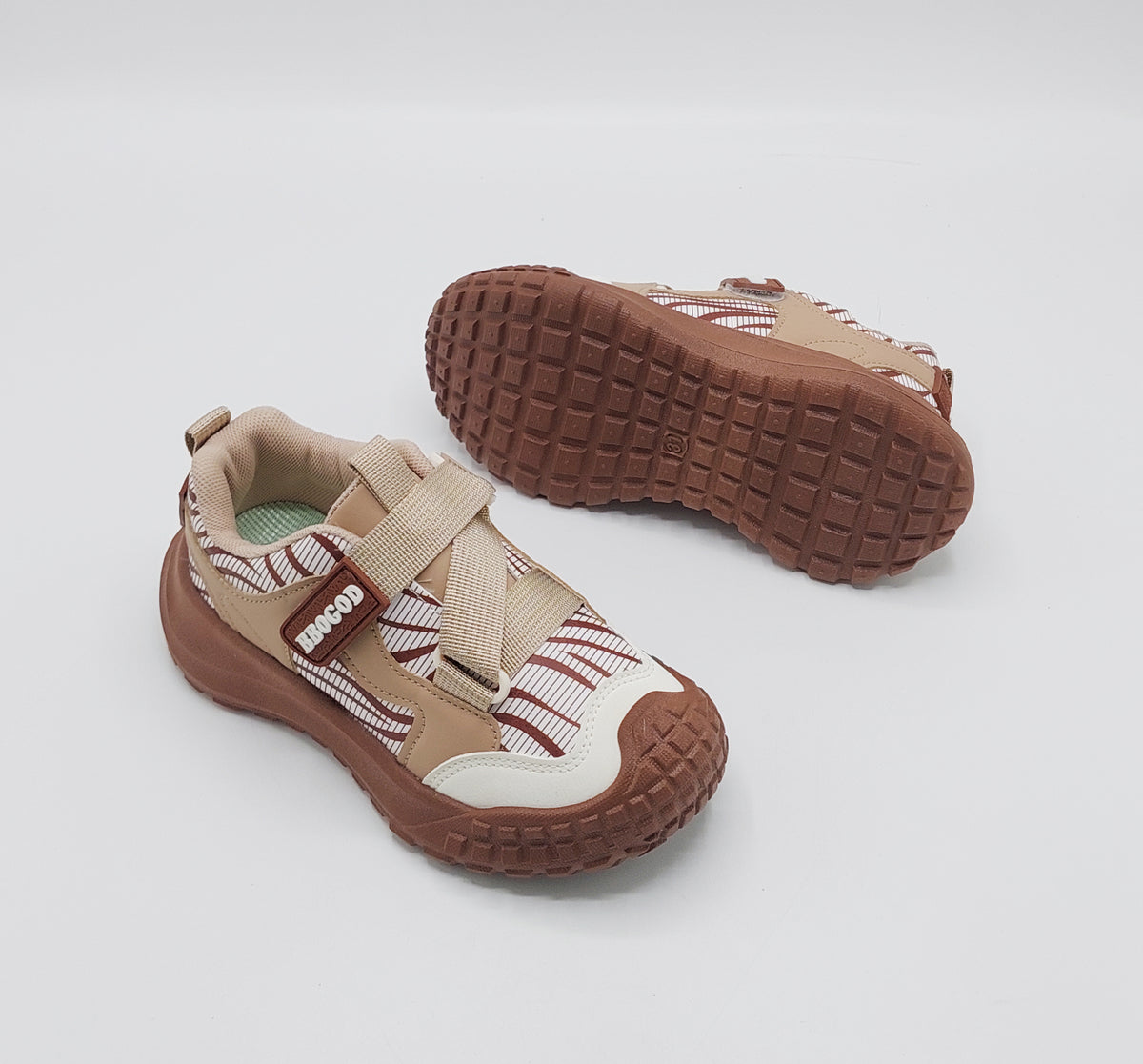 Premium Quality Sporty Look Sneakers for Kids - BMW0213 (Khaki)