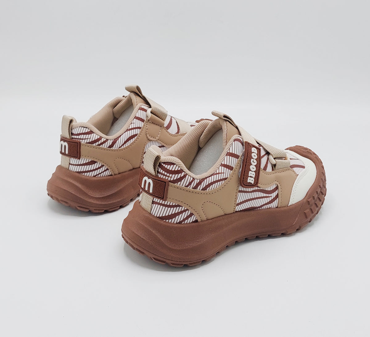 Premium Quality Sporty Look Sneakers for Kids - BMW0213 (Khaki)