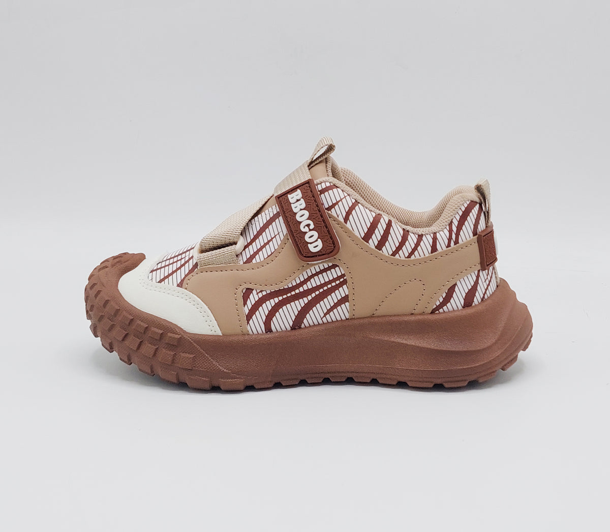 Premium Quality Sporty Look Sneakers for Kids - BMW0213 (Khaki)