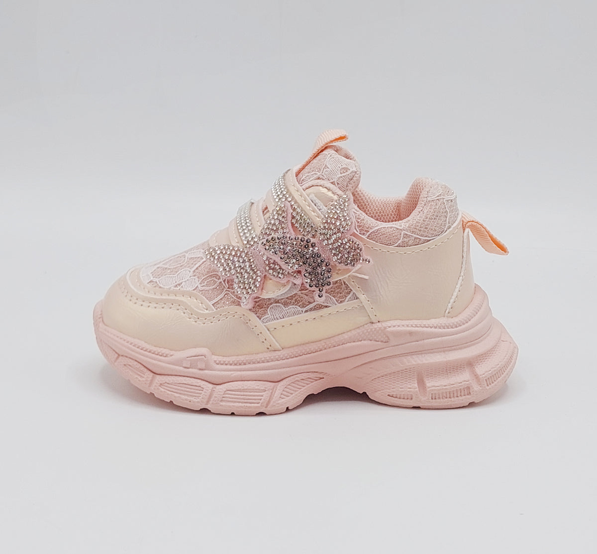 Beautiful Design Fancy Look Sneakers for Kids Girls - LO108 (Pink)