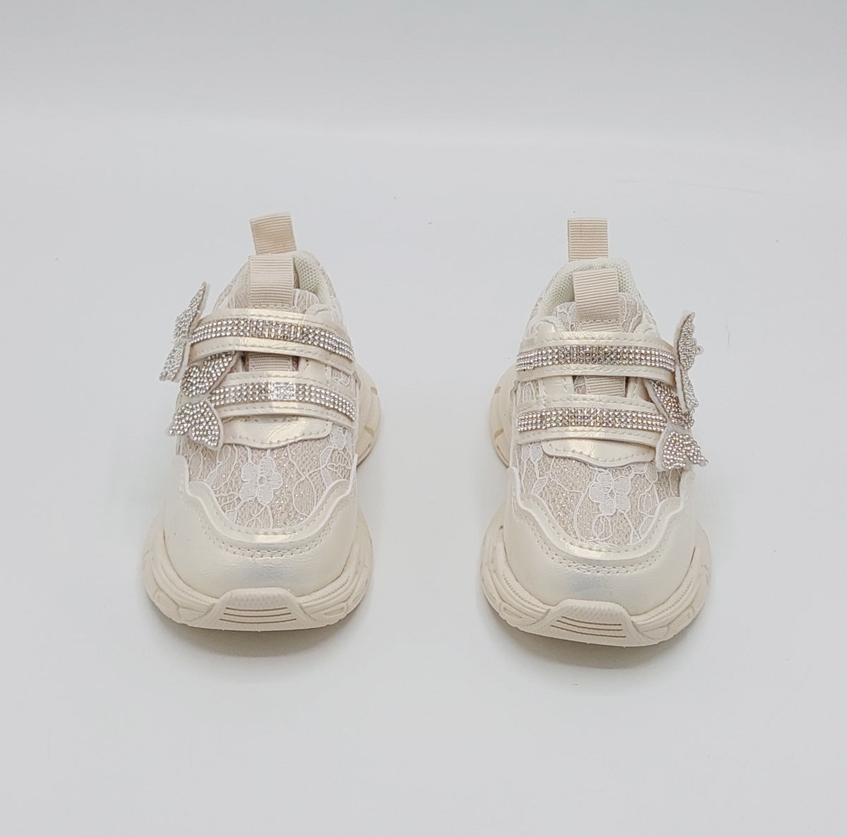 Beautiful Design Fancy Look Sneakers for Kids Girls - LO108 (Beige)