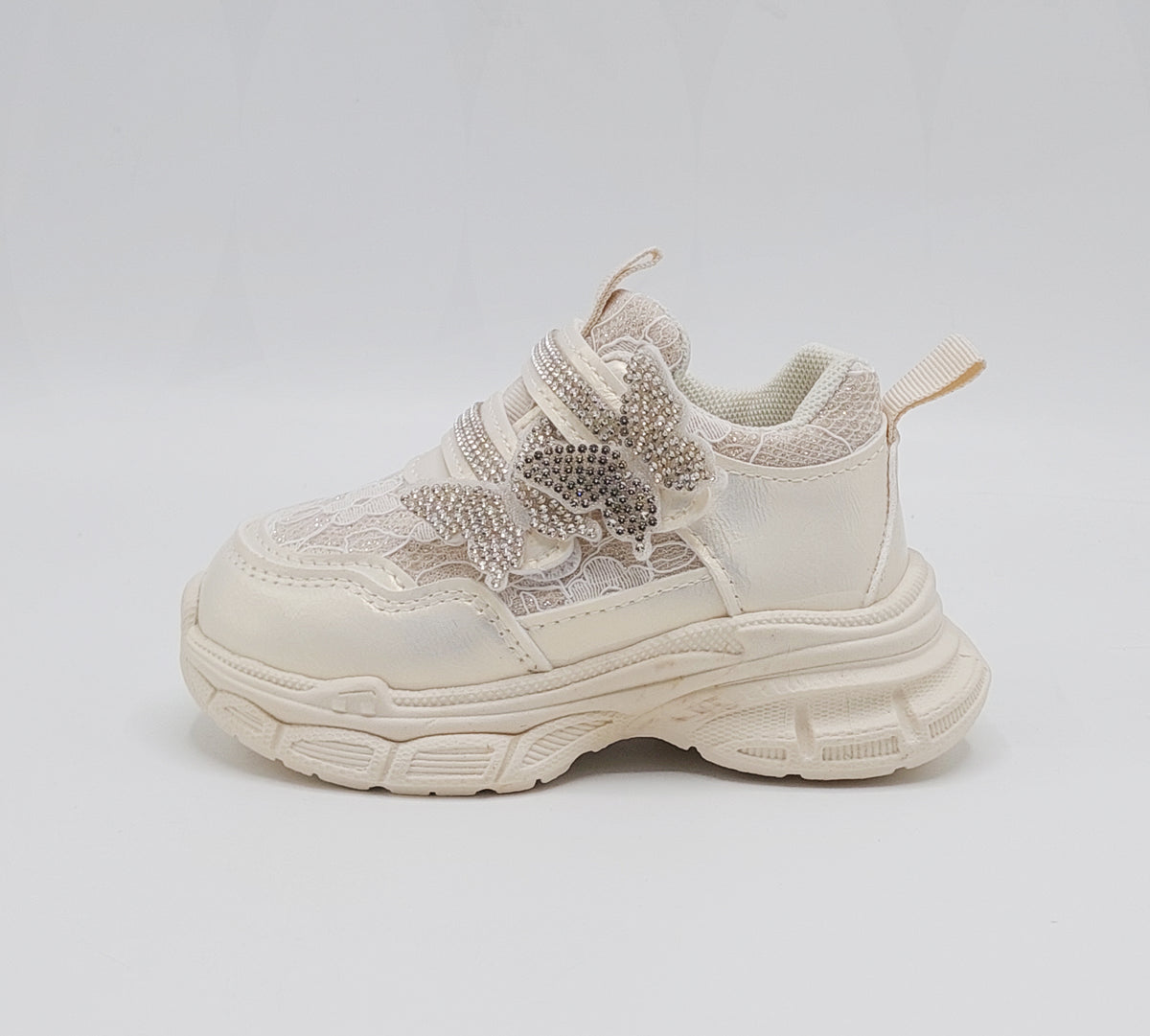 Beautiful Design Fancy Look Sneakers for Kids Girls - LO108 (Beige)