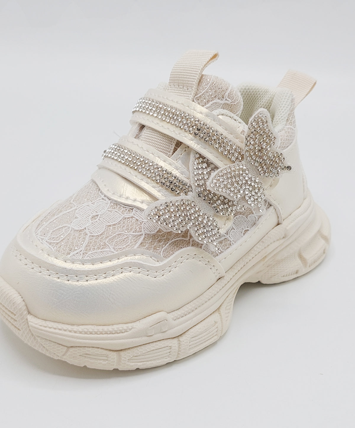 Beautiful Design Fancy Look Sneakers for Kids Girls - LO108 (Beige)