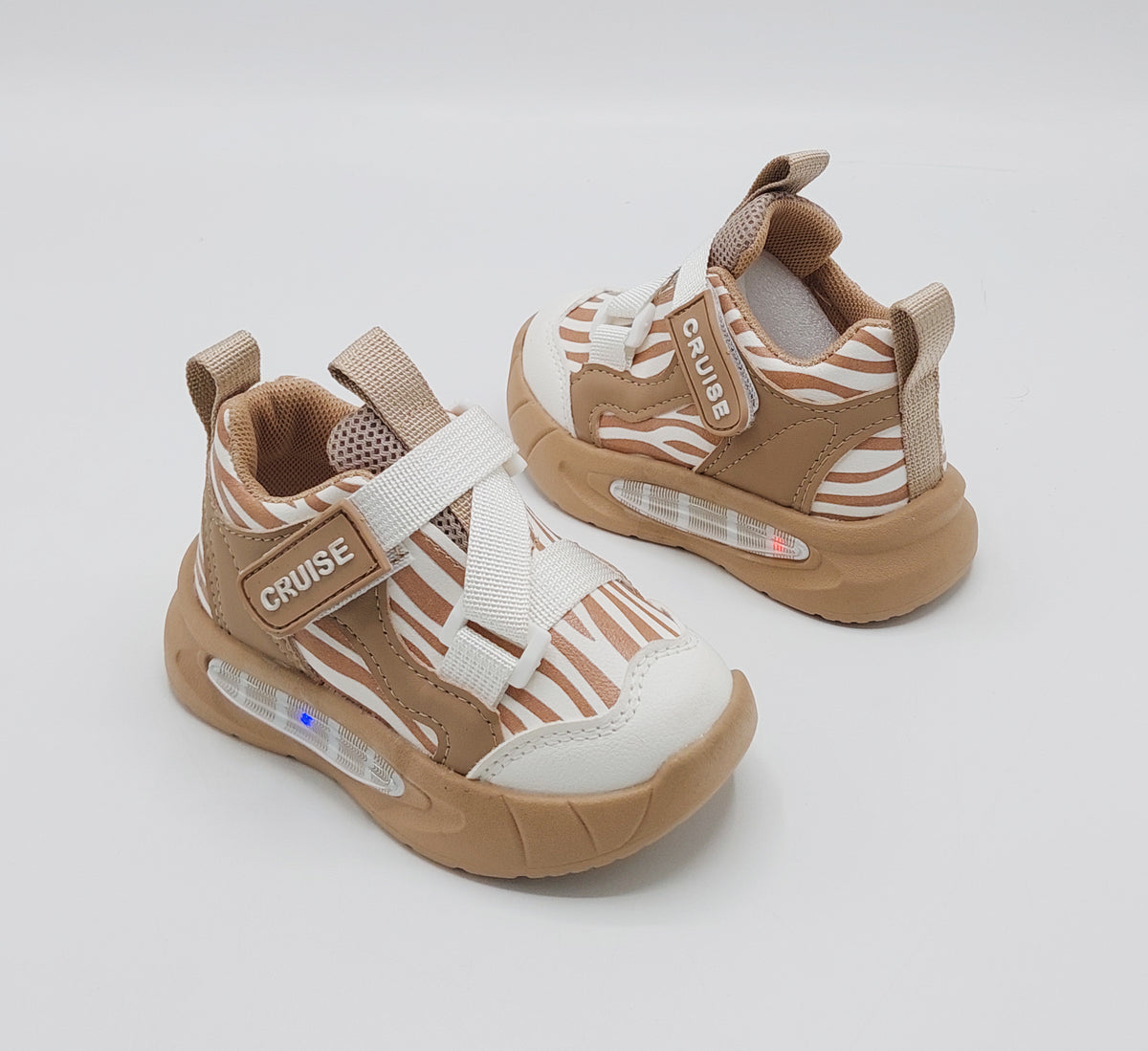 Lights in Sole Trendy Look Sneakers for Kids - LO110 (Beige)