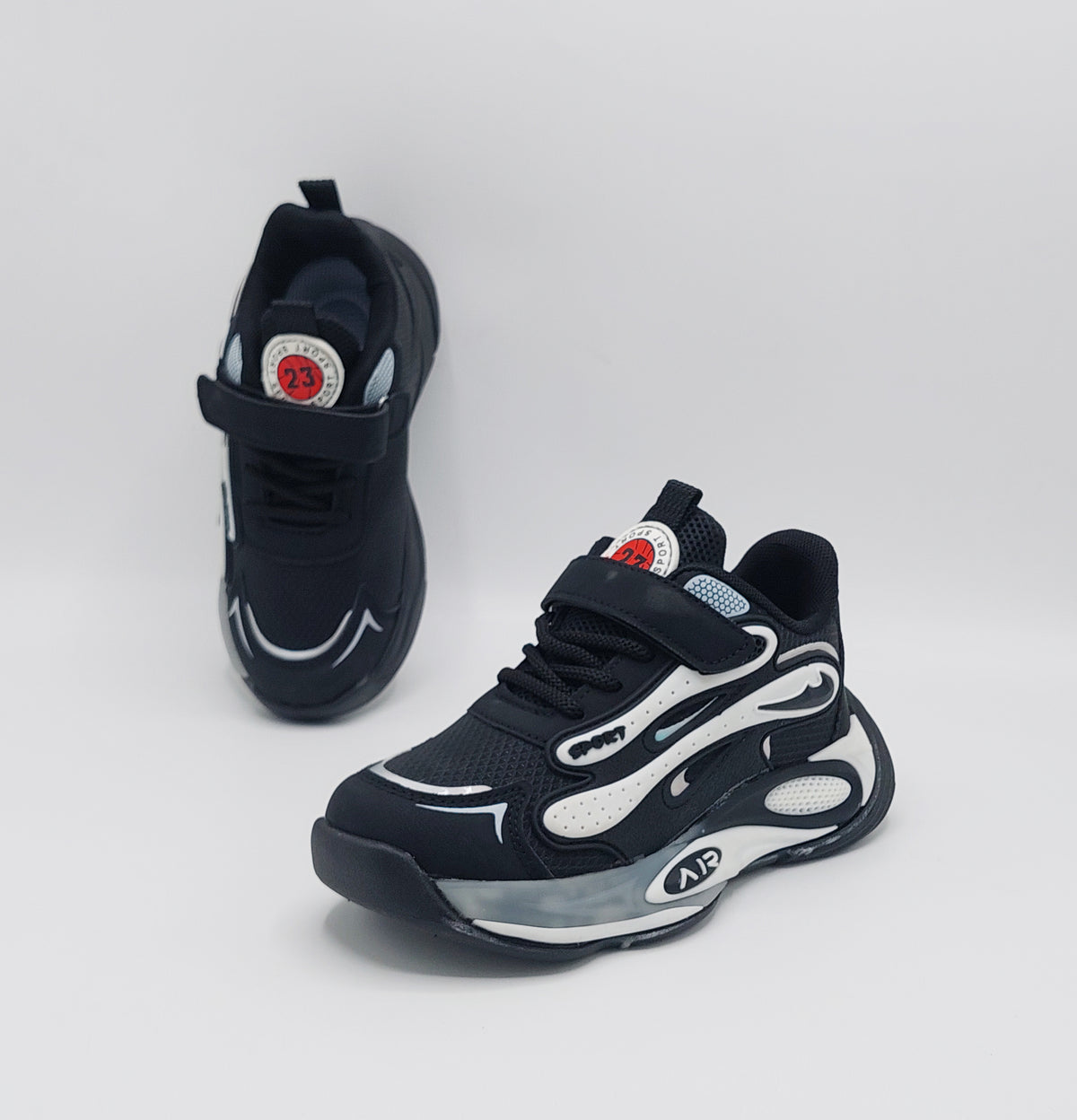 Premium Quality Sporty Look Sneakers for Kids - PF619 (Black)