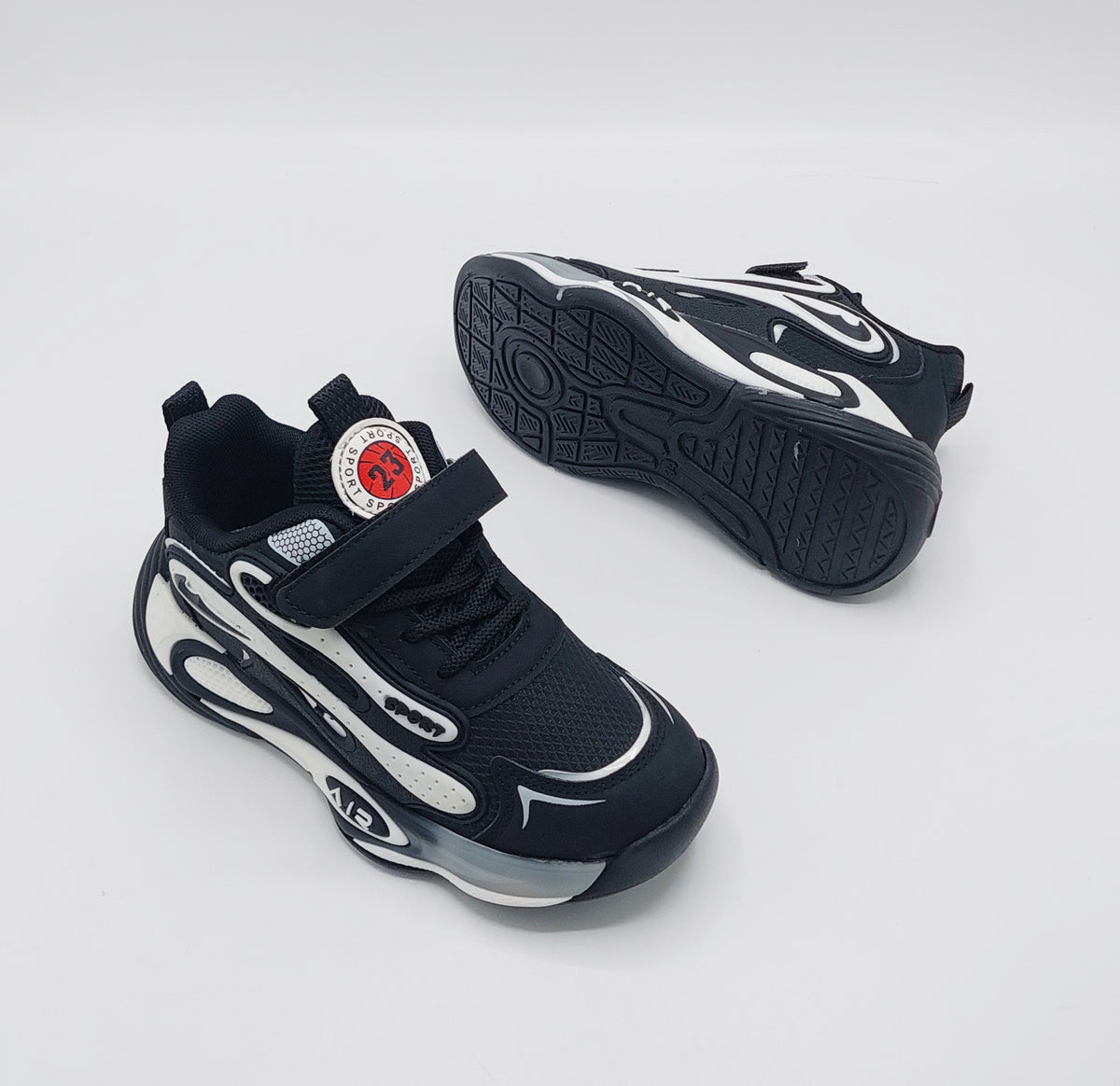 Premium Quality Sporty Look Sneakers for Kids - PF619 (Black)