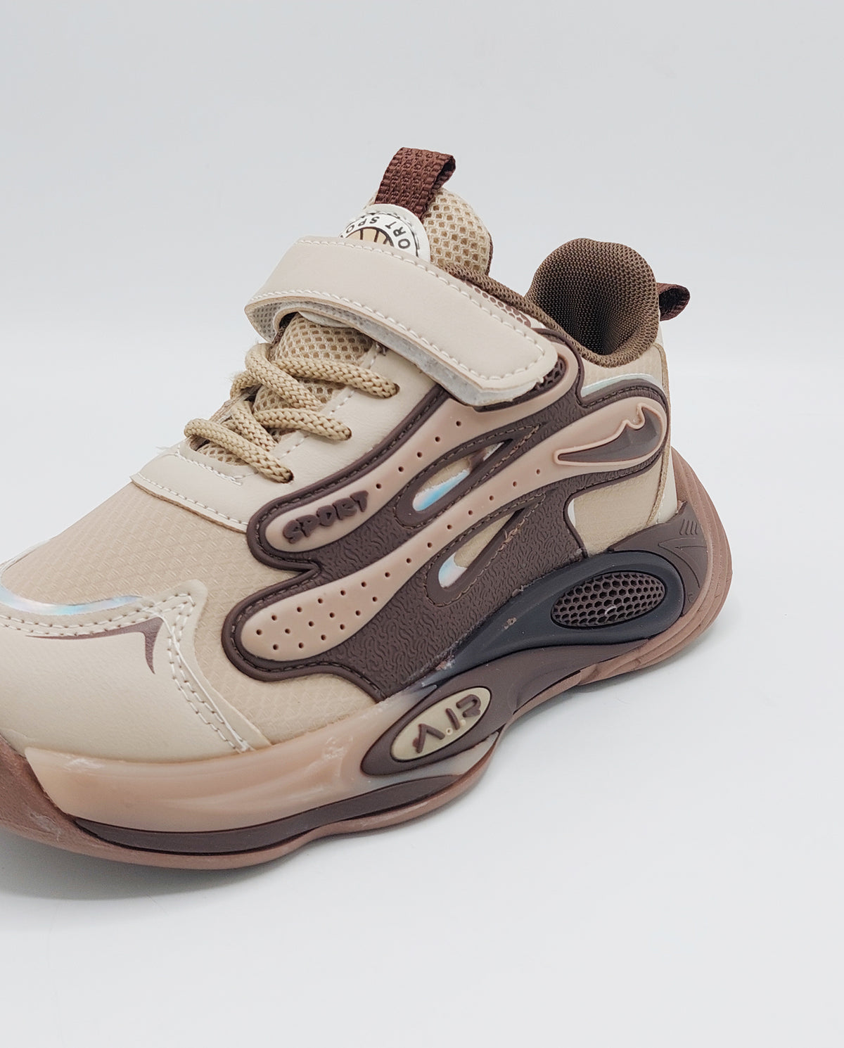 Premium Quality Sporty Look Sneakers for Kids - PF619 (Khaki)